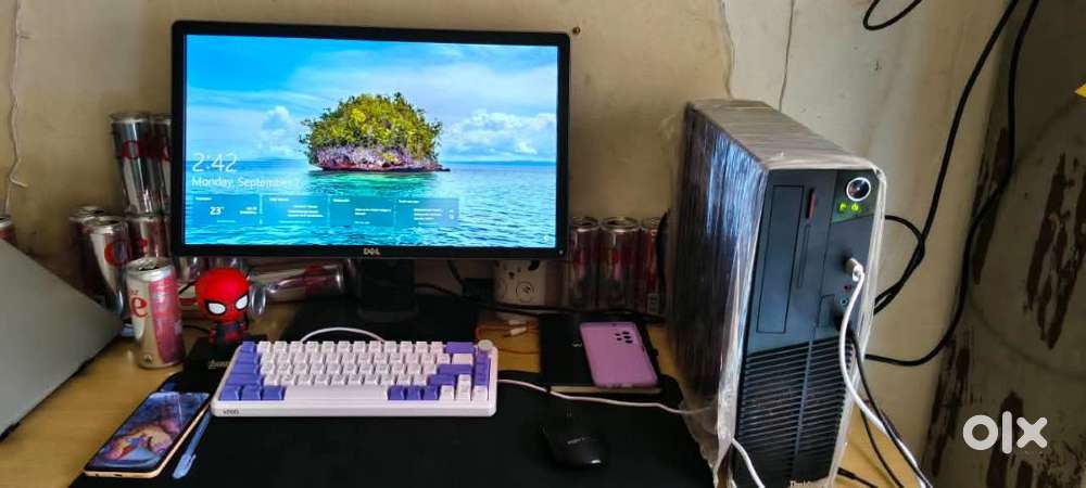 Desktop PC Setup with Dell Monitor &ndash; Keyboard & Mouse Included
