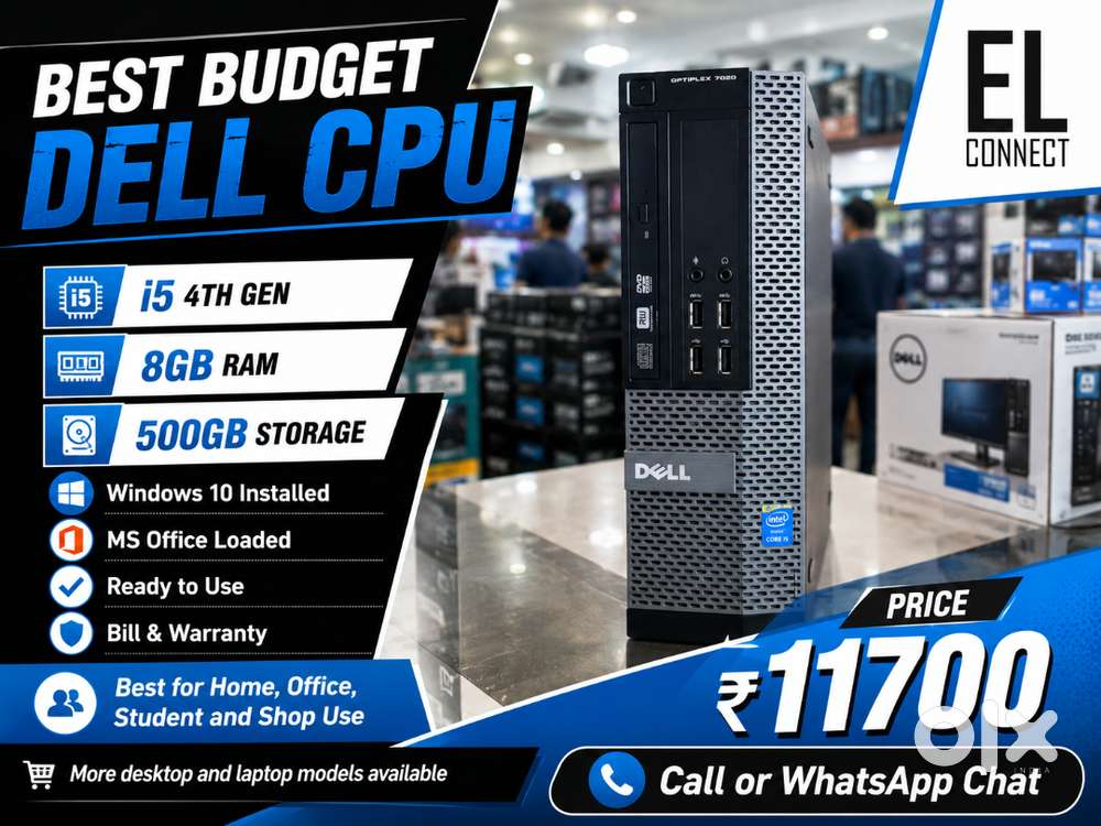 EL CONNECT Budget Dell CPU West Mambalam  i5 4th Gen