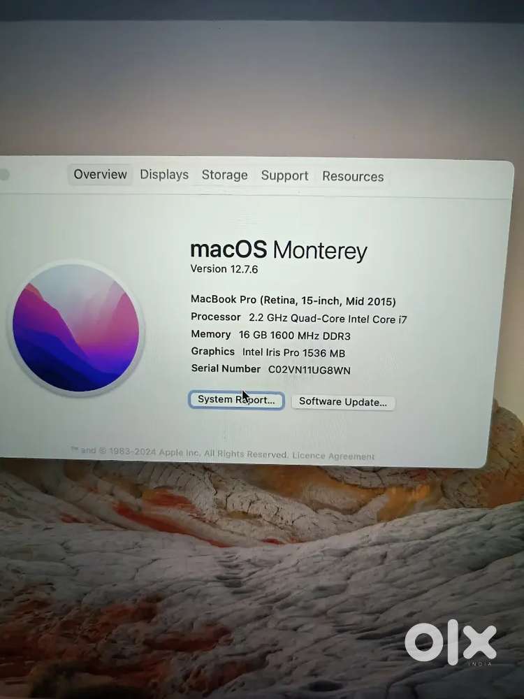 Macbook pro A 1398