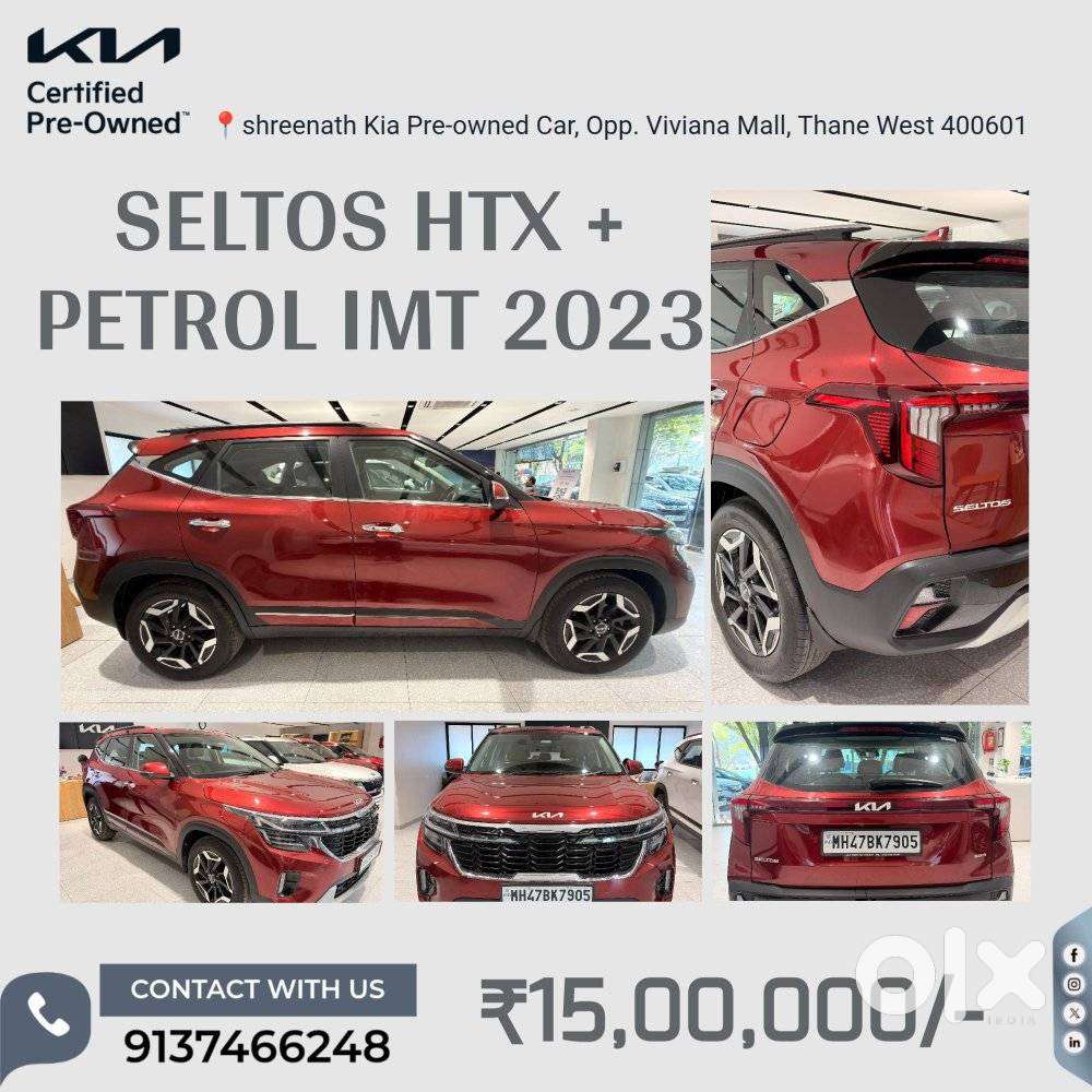 Kia Seltos Htx Plus 1.5 Turbo Petrol Imt, 2023, Petrol
