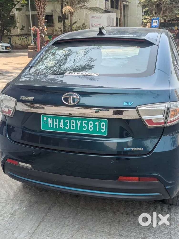 Tata Tigor Ev Xz+ Teal Blue Sedan Car