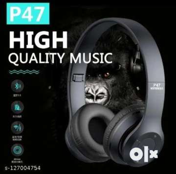 P47 Wireless Headphones with Stereo Memory Cash On Delivery Avl