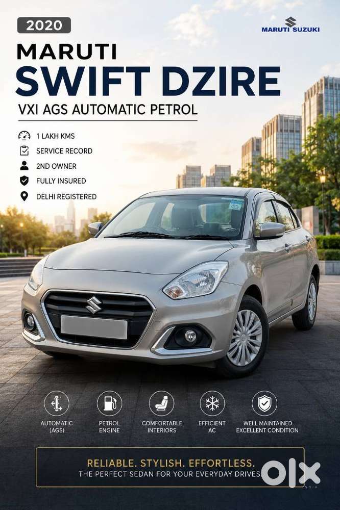 Maruti Suzuki Dzire 1.2 Vxi Amt, 2020, Petrol