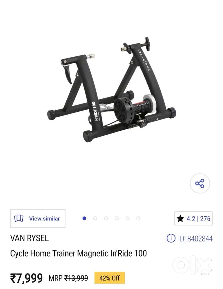 Btwin Indoor Bike Trainer Stand Decathlon Ride 100 Home Trainer