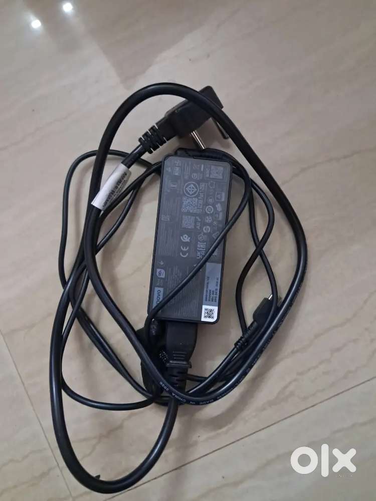 Lenovo Original 65W USB Type-C Laptop AC Adapter (Black) Aug 25 2026