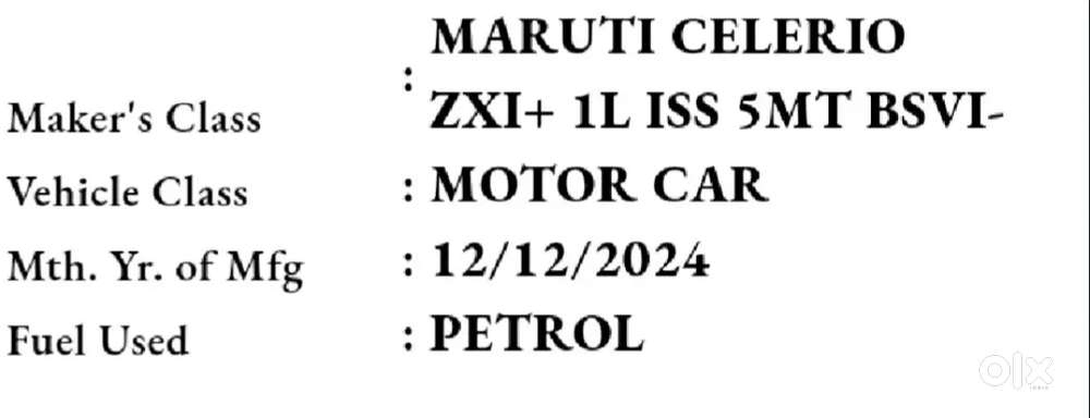 Maruti Suzuki Celerio 2024