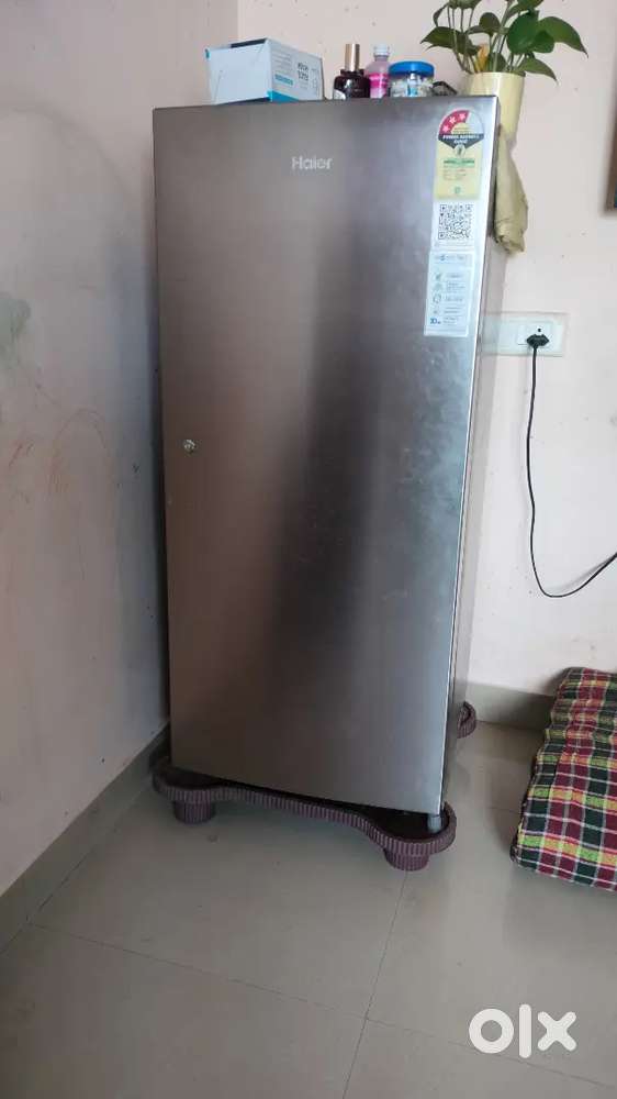 Haier 3 star Refrigerator, Croma semi automatic washing machine
