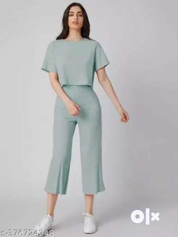 Women Co Ord Set, Ribbed Pajama Set