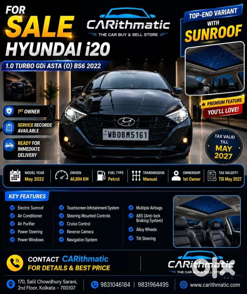 Hyundai I20 Asta (o) 1.2 Mt, 2022, Petrol