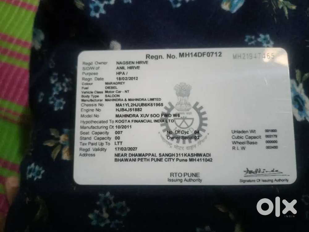 Mahindra Xuv500 2012