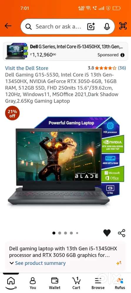 Dell Gaming G15-5530