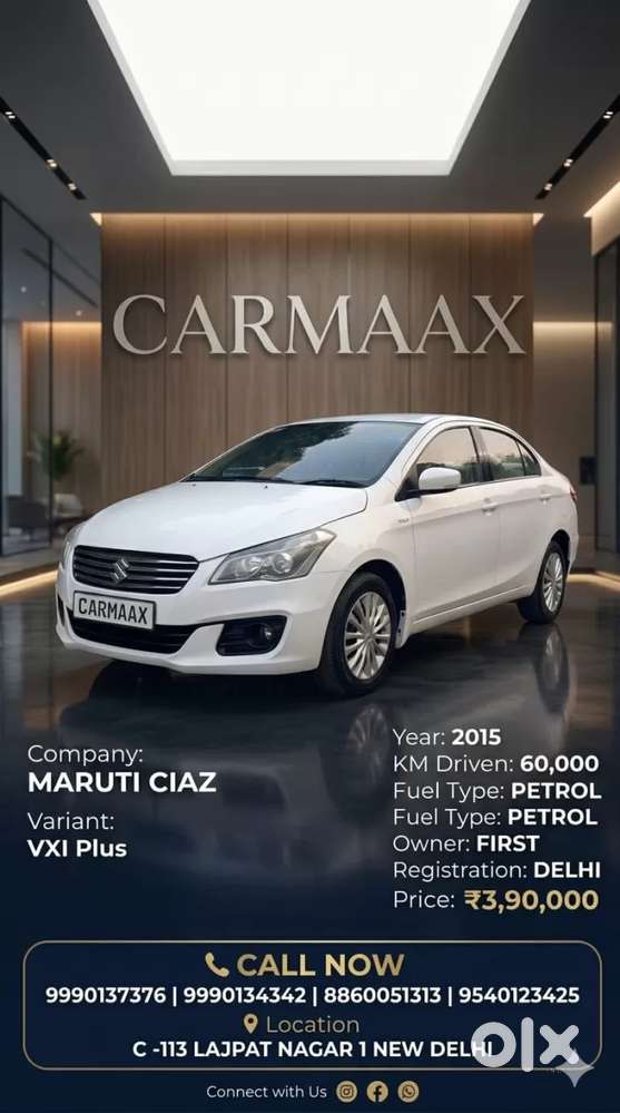 Maruti Suzuki Ciaz Vxi Plus, 2015, Petrol