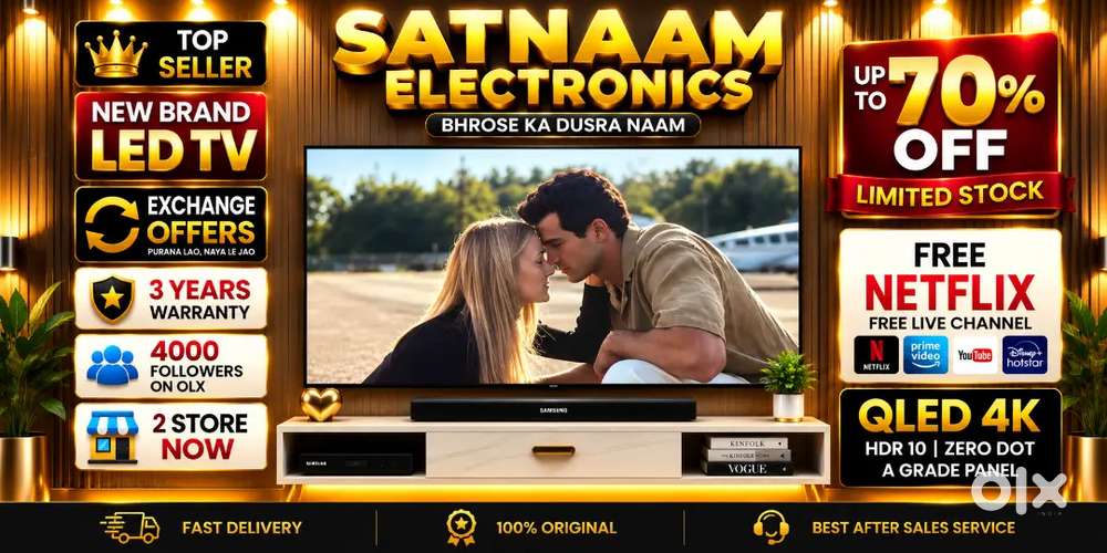 43 Q-LED TV 3 YEARS WARRANTY EXCHANGE OFFER HDR 10 ZERO DOT TECNOLOGY