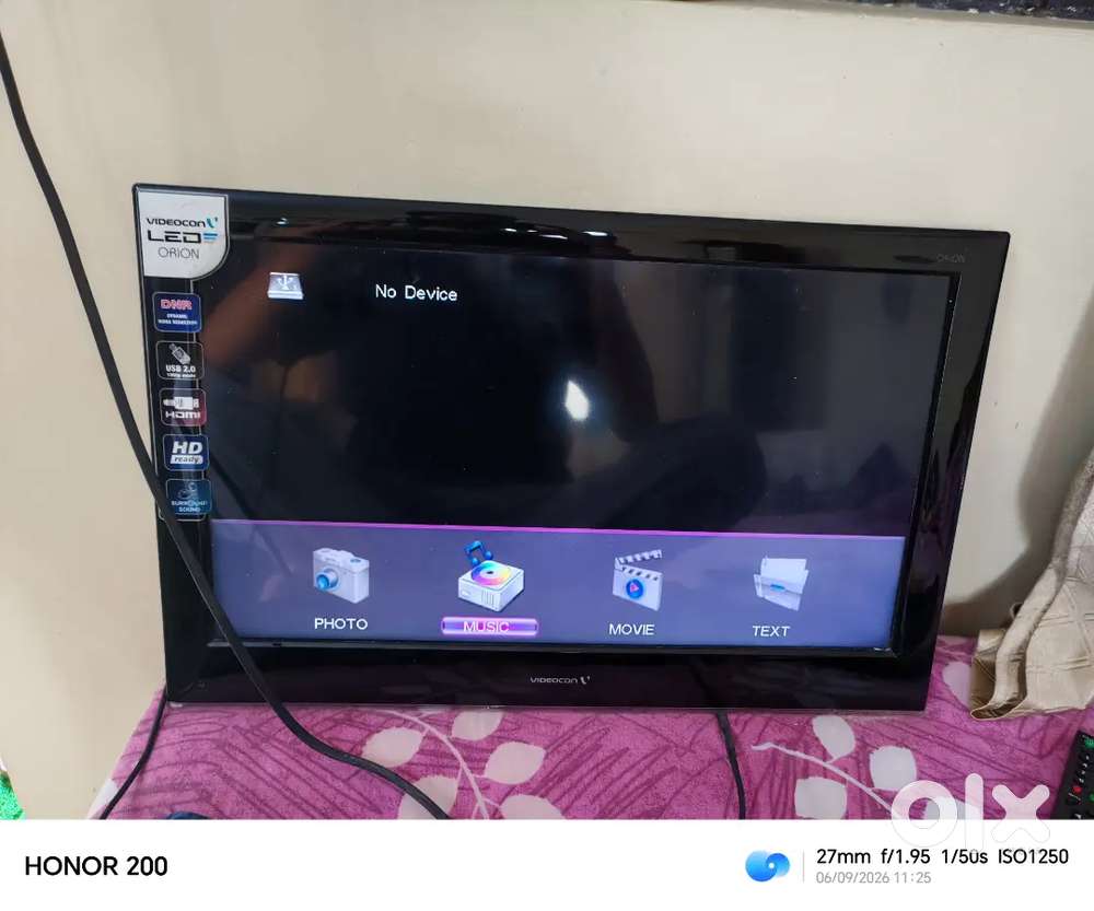 Videocon led tv in working condition with working remote control