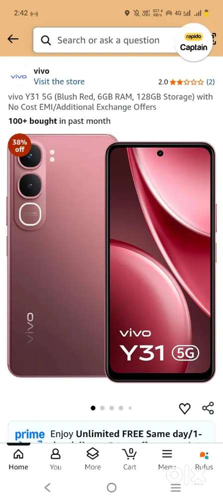 Vivo y31 new brand phone only 5 moths old