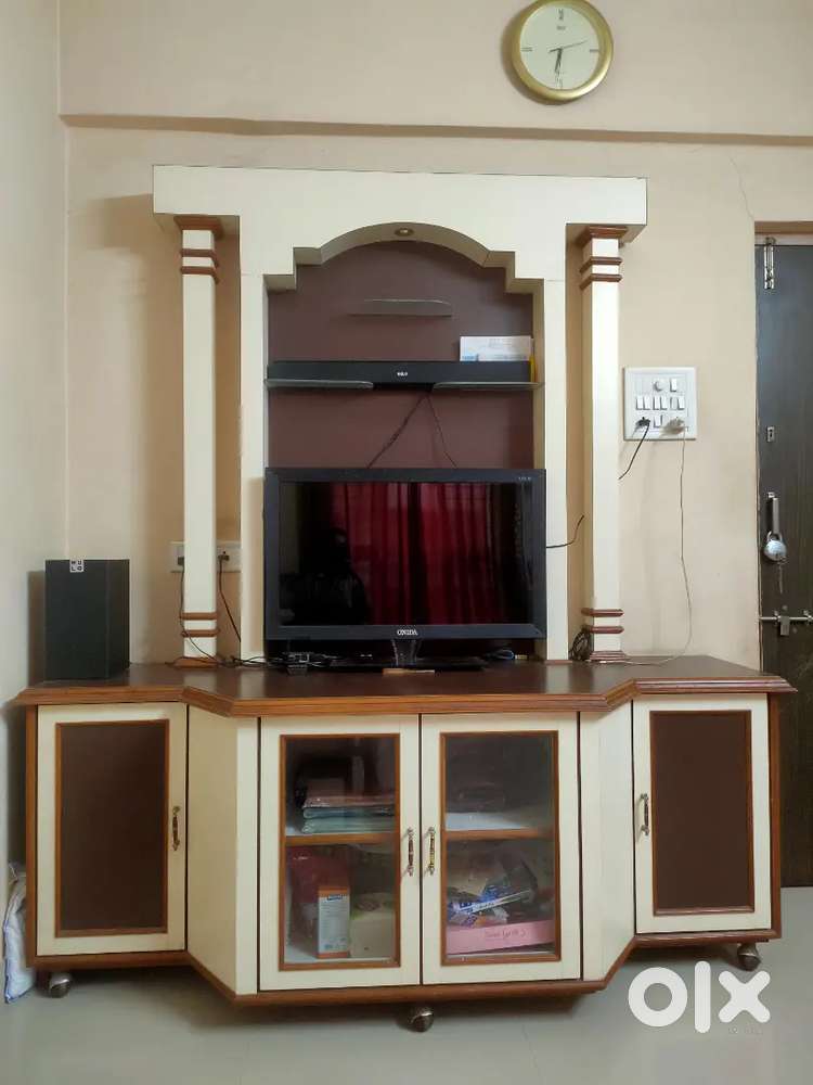 Wooden sofa (3+1+1) and TV unit