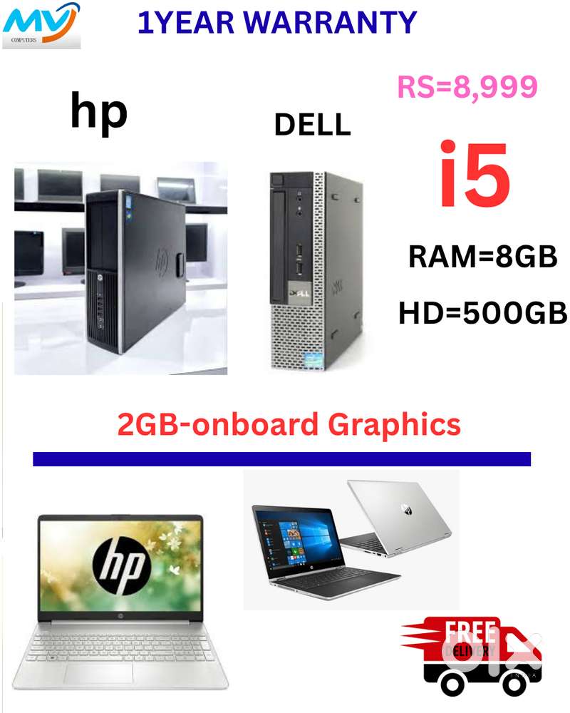 budget price with bill and warranty.Dell Branded CPU hp
