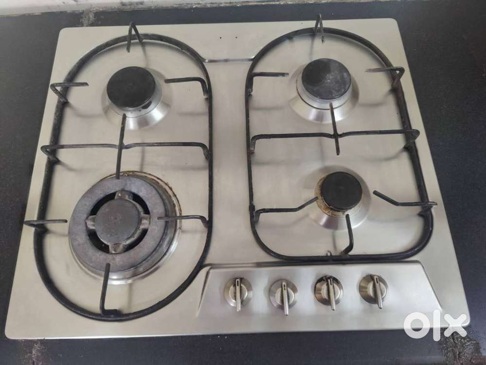 4 Burner Steel Gas Hob - Built In Type