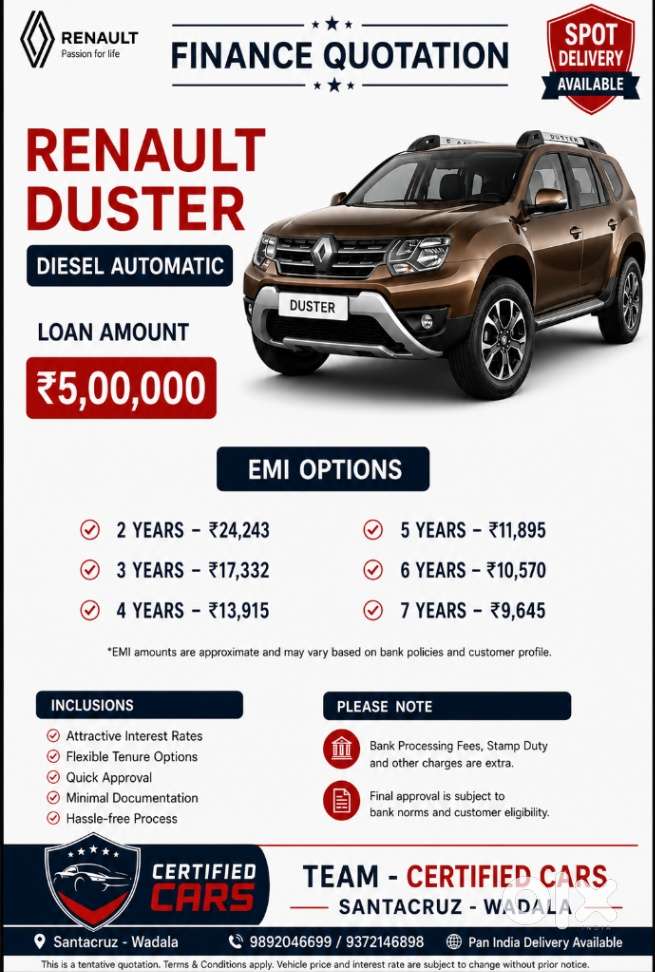 Renault Duster 110ps Diesel Rxl Amt, 2016, Diesel