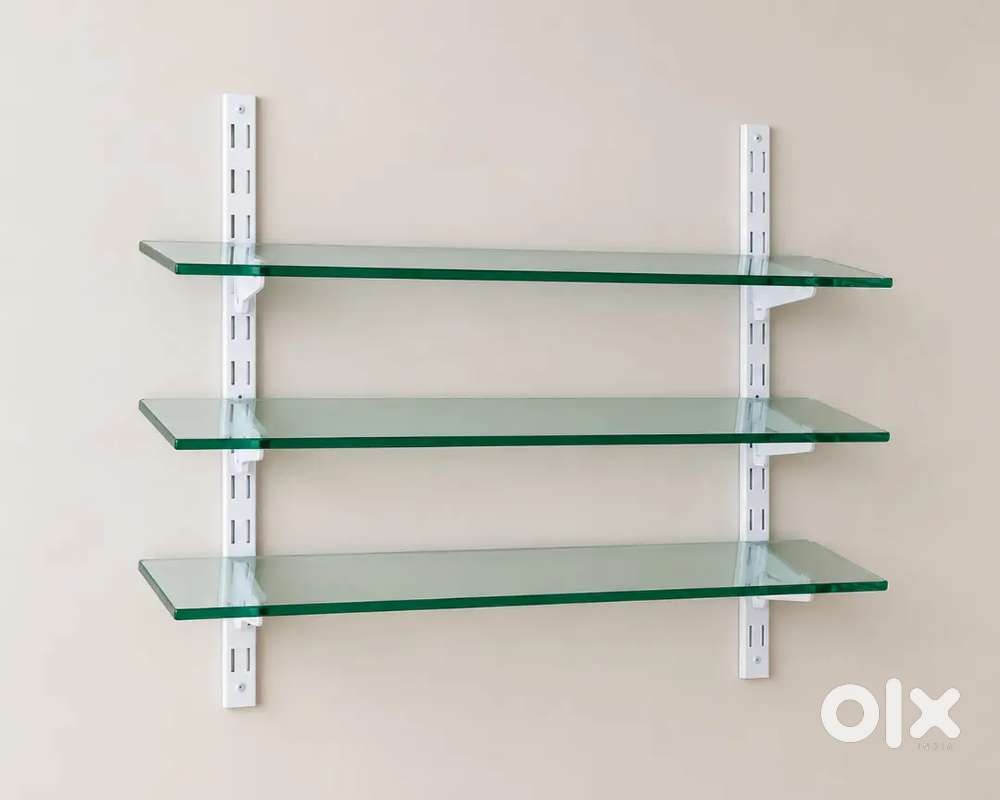3 Glass Shelves with Holders & Standards