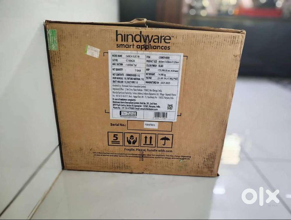 Hindware Sancia BLDC 90 - 90cm 1400 CMH Auto Clean Chimney - Brand New