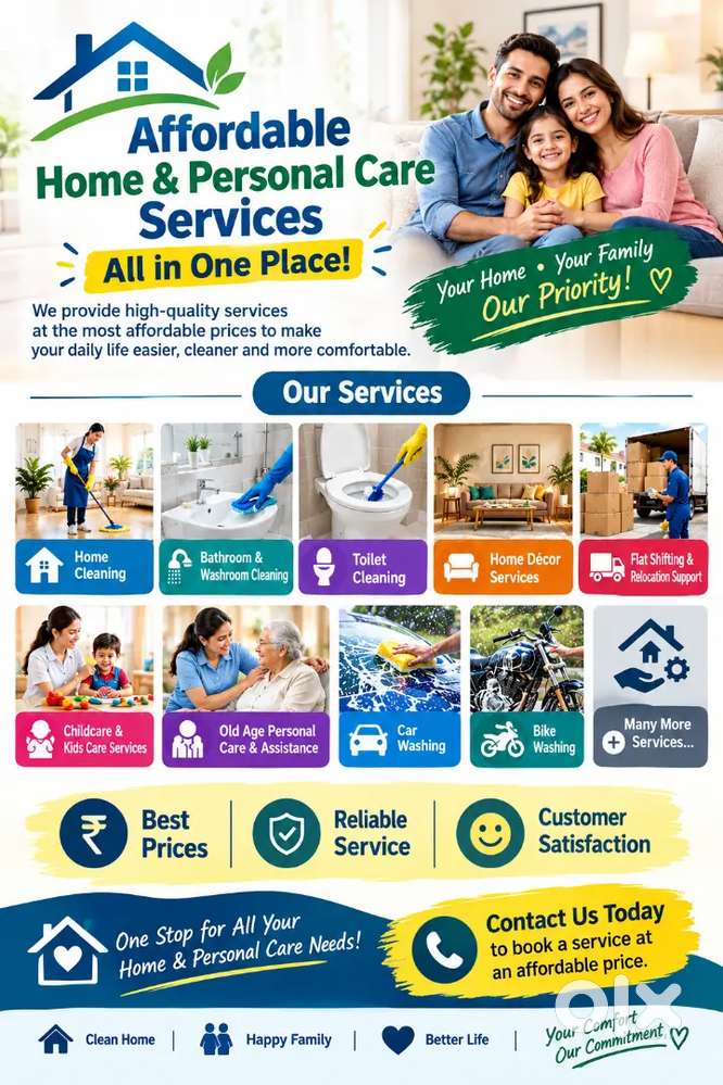 Home cleaning, Washroom cleaning, Toilet cleaning, Goods packaging