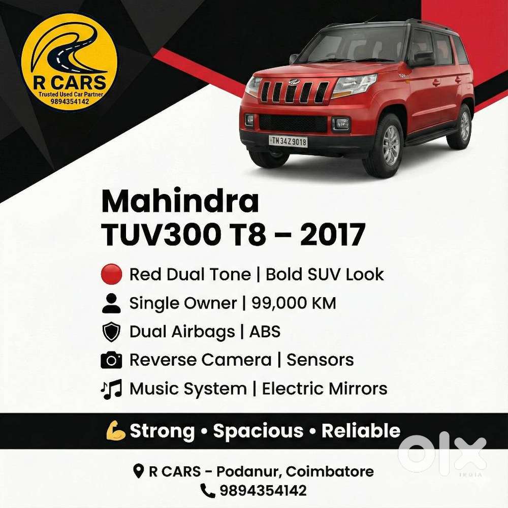 Mahindra Tuv 300 Mhawk100 T8 Dual Tone, 2017, Diesel
