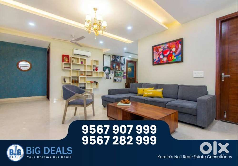 3bhk 1380sq,ft flat for rent at chambukavu thrissur For Rent Houses