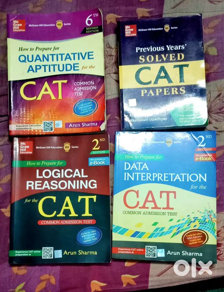 Arun Sharma Books for CAT and other entrance exam prep.4 books set.