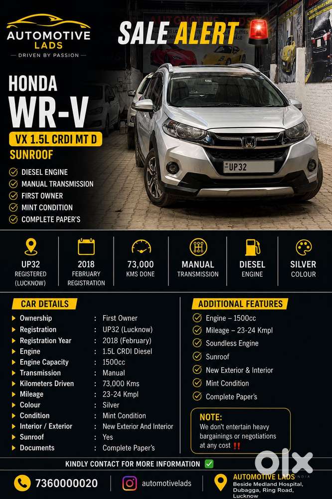 Honda Wr-v I-dtec Vx, 2018, Diesel