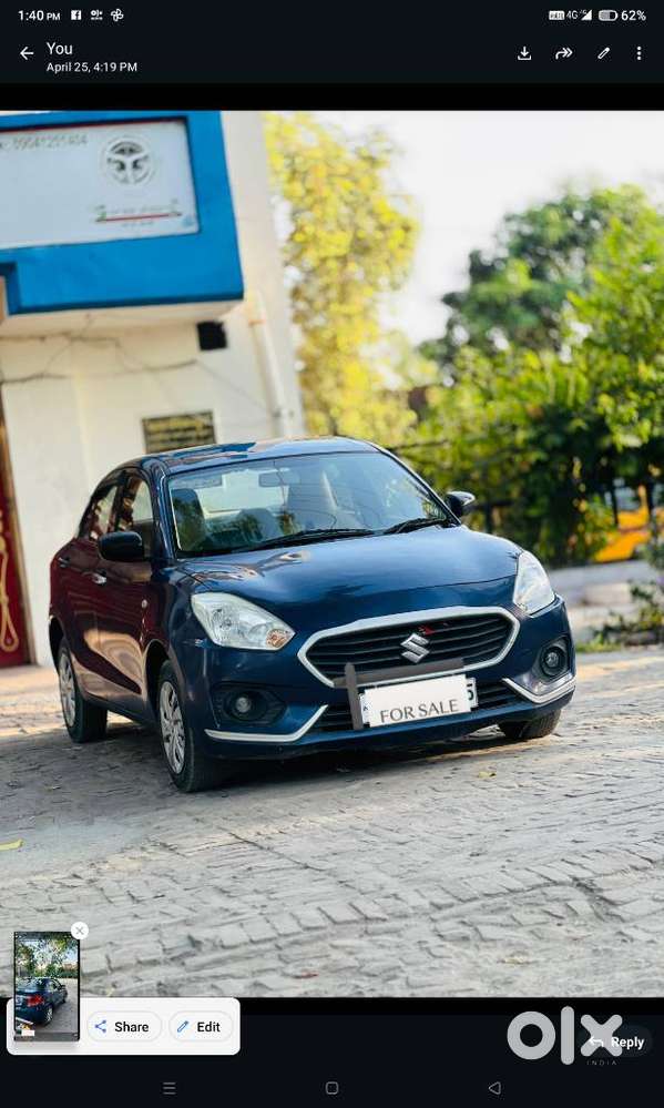 Maruti Suzuki Dzire 1.2 Vxi Cng, 2017, Diesel