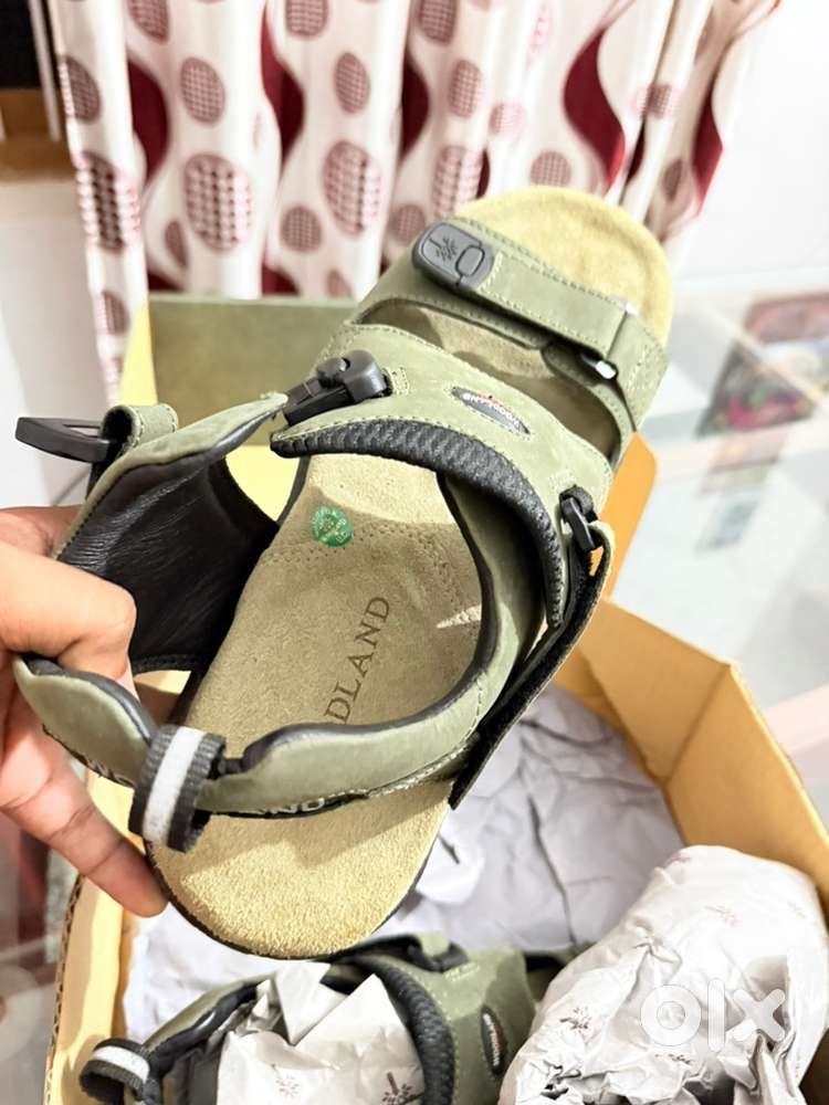 Woodland Men's Olive Green Nubuck Leather Sport Sandals.