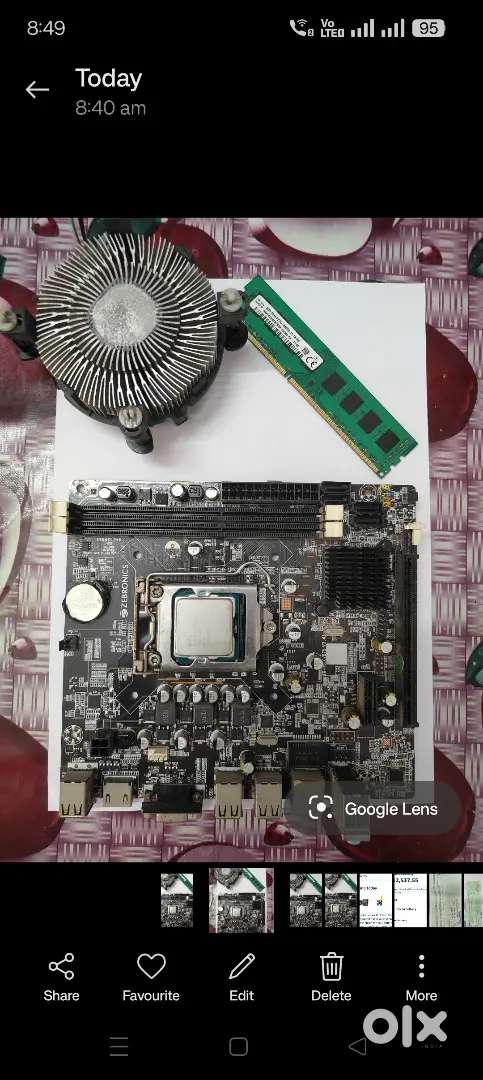 Sell motherboard,Ram, processor, additional generic cpu fan with bill