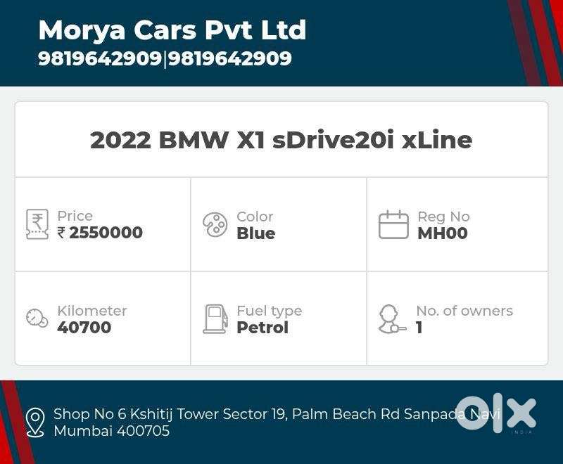Bmw X1 2.0 Sdrive20i Xline, 2022, Petrol