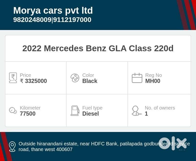 Mercedes-benz Gla 220d, 2022, Diesel