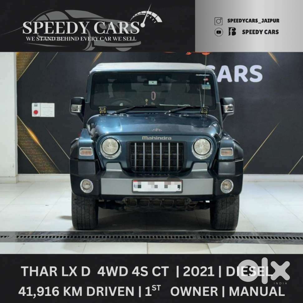 Mahindra Thar Lx 4-str Convertible Mt, 2021, Diesel