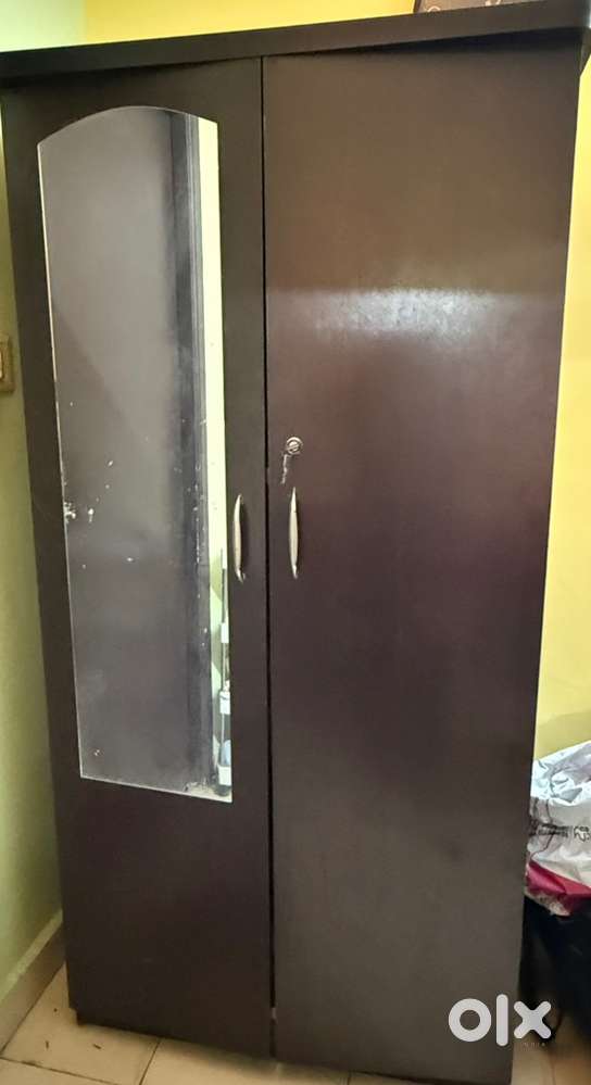 Wooden Wardrobe, 6 ft x 3 ft and centre table, rolling office chair
