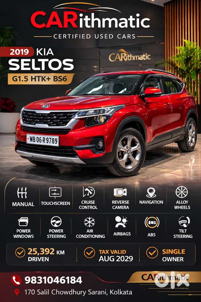 Kia Seltos Htk Plus G, 2019, Petrol