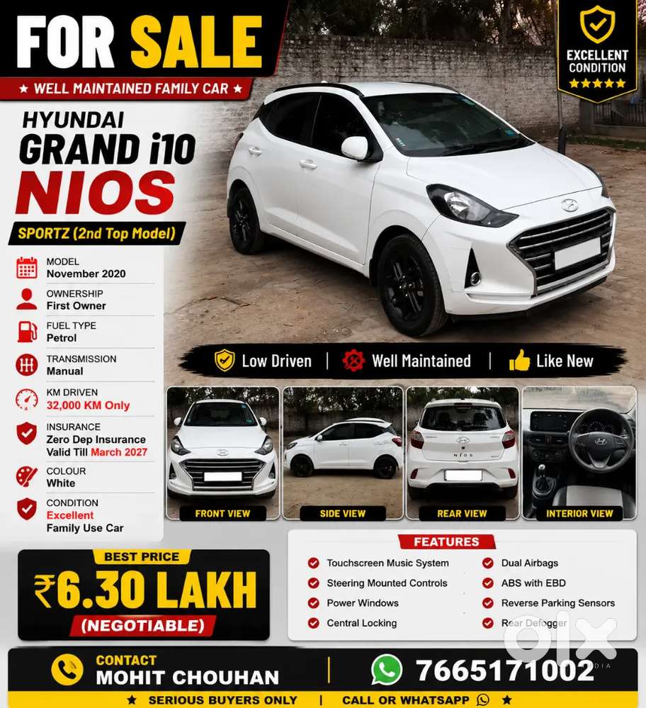 Hyundai Grand I10 Nios 2020 Petrol Well Maintained