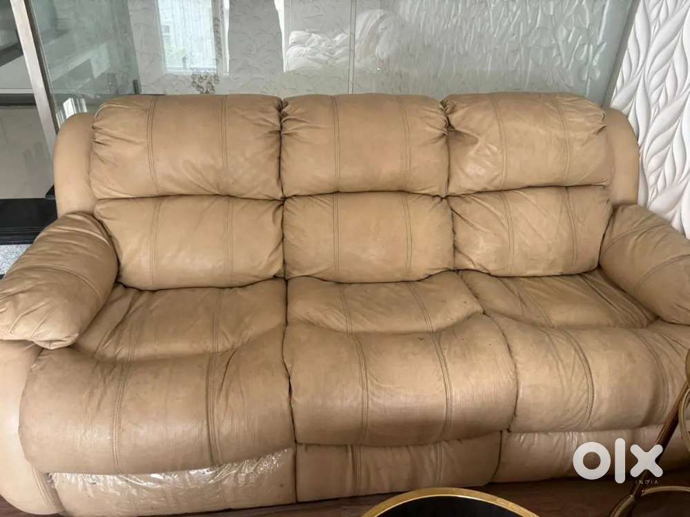 Leather Sofa Used Recliner Sofa For Sale Near Me Cream Leather And