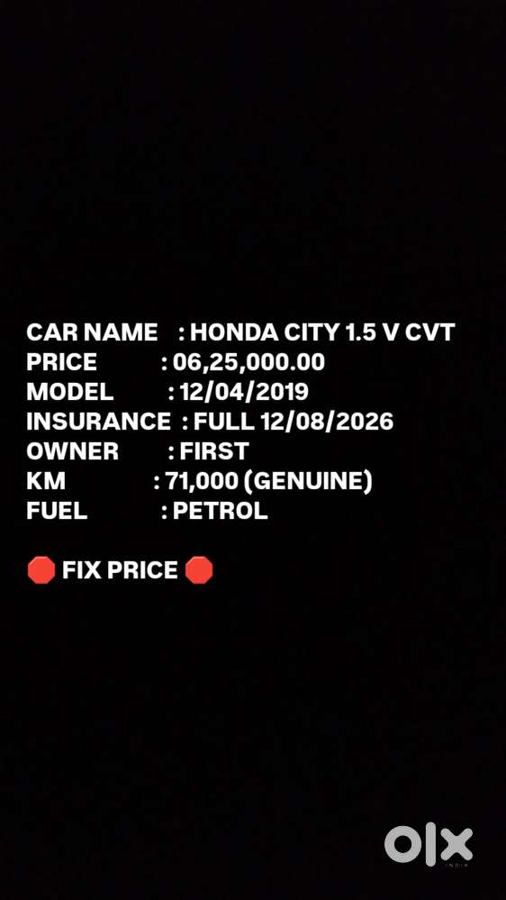 Honda City V Petrol Cvt, 2019, Petrol