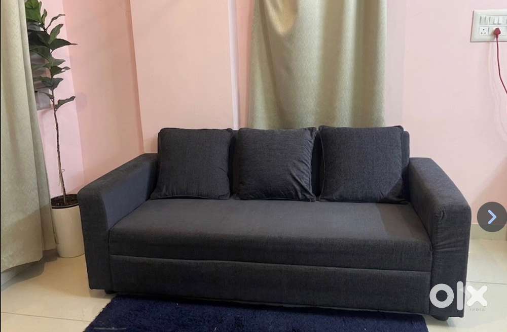 Wakefit 3-Seater Sofa in Excellent Condition (With Cover & Cushions)