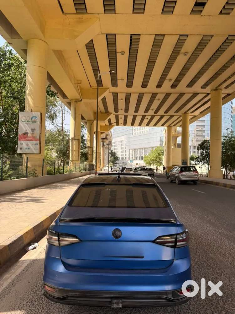 Virtus 1.0 Tsi Rising Blue Colour Wrapped In Matte Ppf