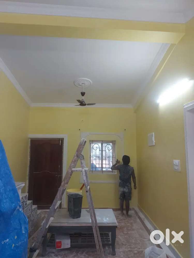 Damproof  painter, wood polished, and tensile work done with qual