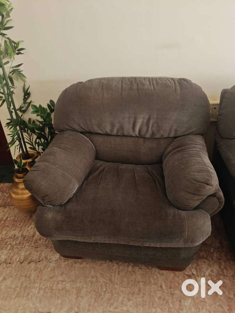 Gray clothes cover sofa set