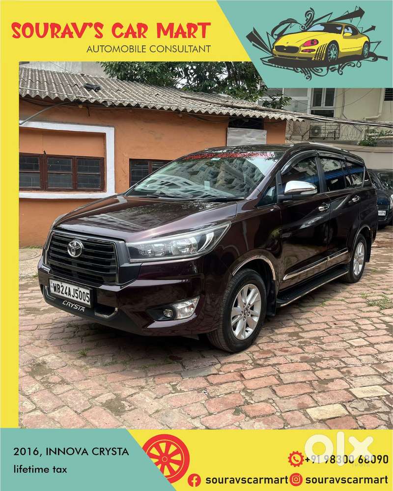 Toyota Innova Crysta 2.4 G Mt 8s, 2016, Diesel