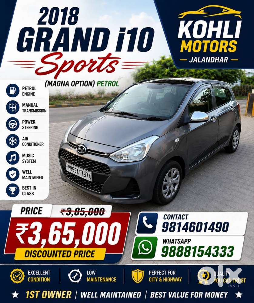 Hyundai Grand I10 1.2 Sportz Special Edition Vtvt, 2018, Petrol