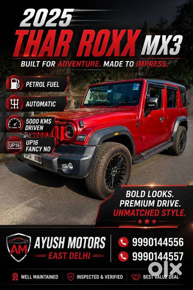 Mahindra Thar Roxx Mx3 Petrol At 2wd, 2025, Petrol