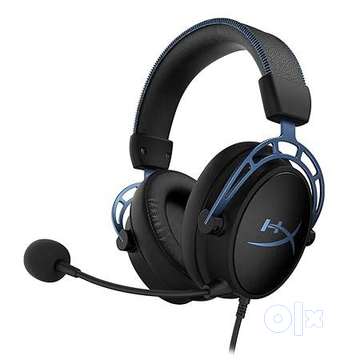 HyperX Cloud Alpha S Wired On Ear Headphones with Mic Blue Brand