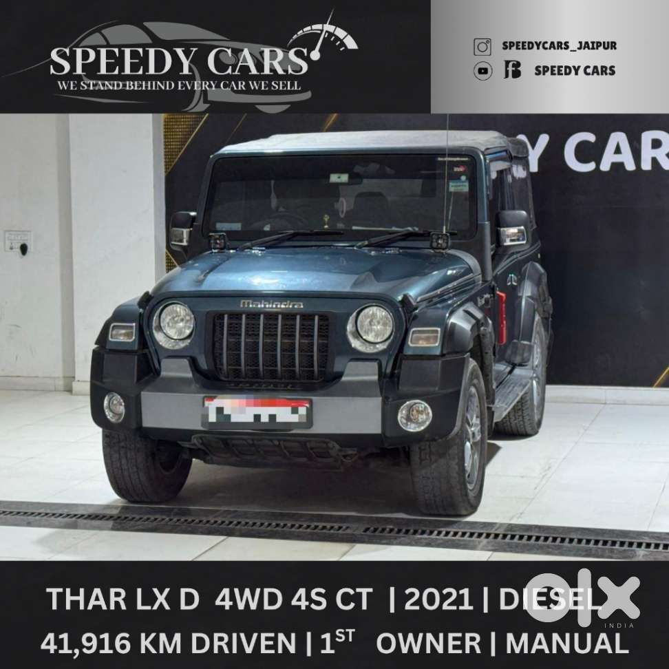 Mahindra Thar Lx Convertible Top Diesel Mt 4wd, 2021, Diesel